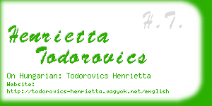 henrietta todorovics business card